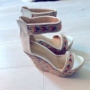Rainbow Espadrille Wedges